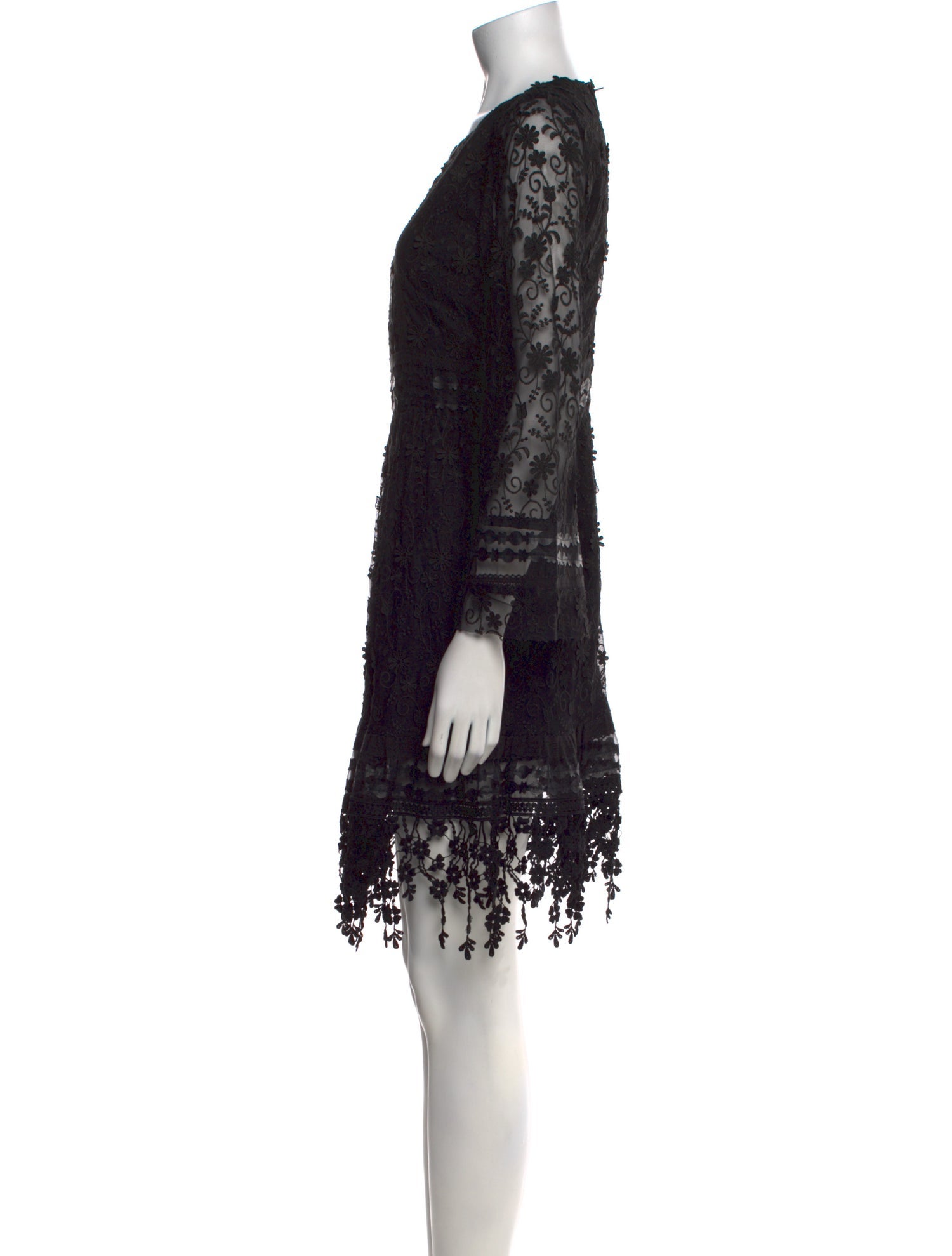 Anna Sui Lace Pattern Knee-Length Dress